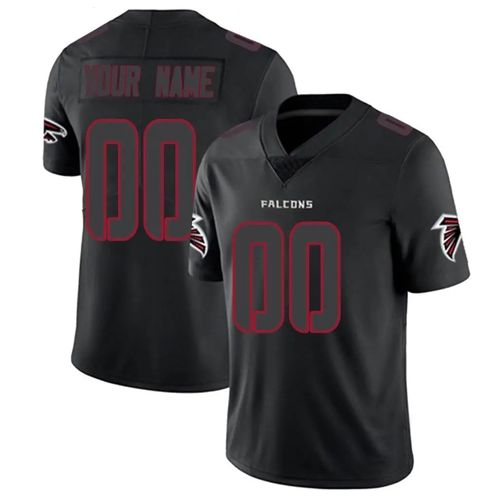 Pouc Custom A.Falcons Black Limited Elite Home Game Any Name & Numbers Stitched Jerseys