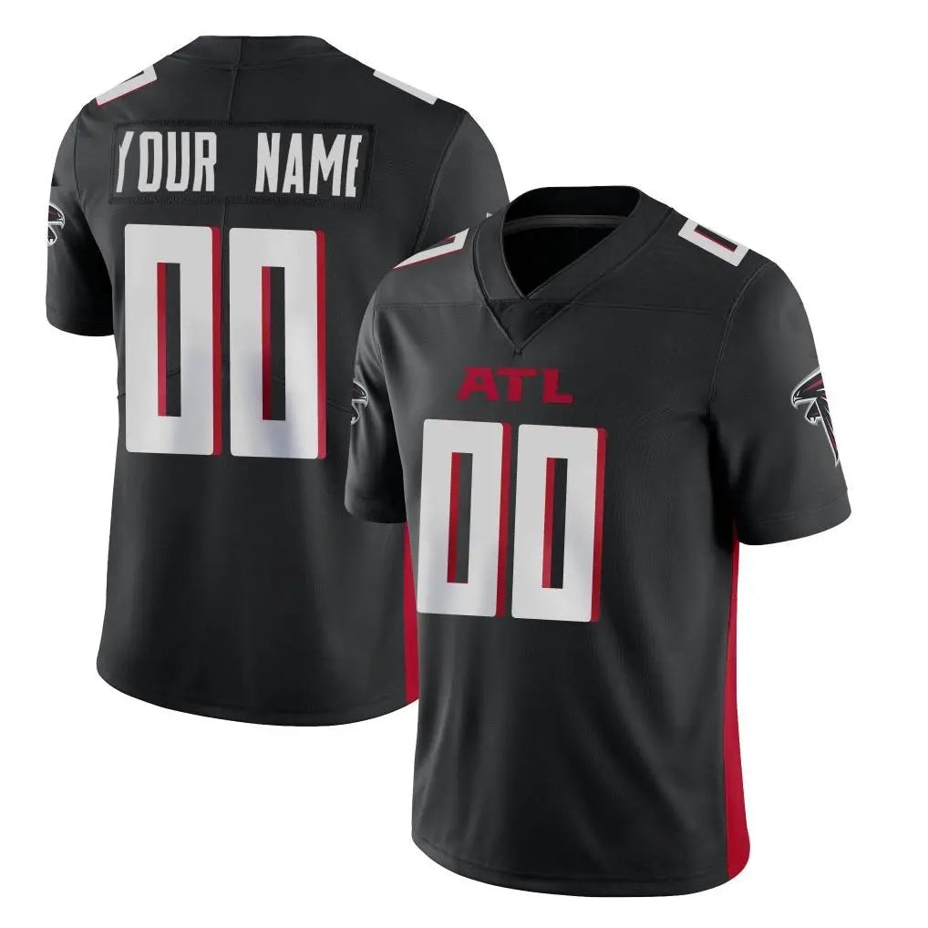 Pouc Custom A.Falcons Black Limited Home Game Any Name & Numbers Stitched Jerseys