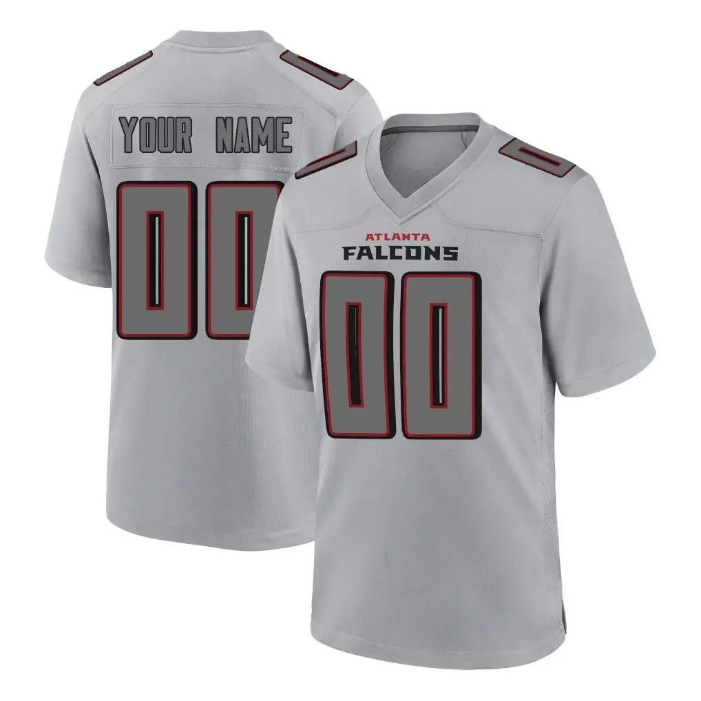 Pouc Custom A.Falcons Gray Fashion Home Game Any Name & Numbers Stitched Jerseys