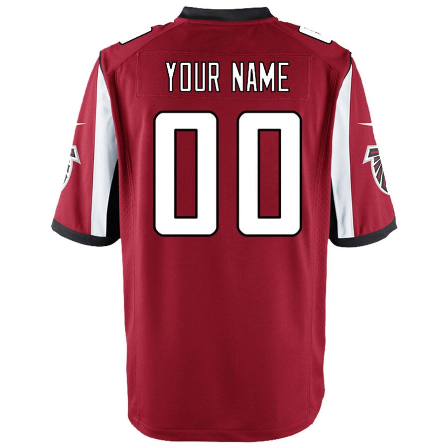 Pouc Custom A.Falcons Red Game Stitched Jerseys