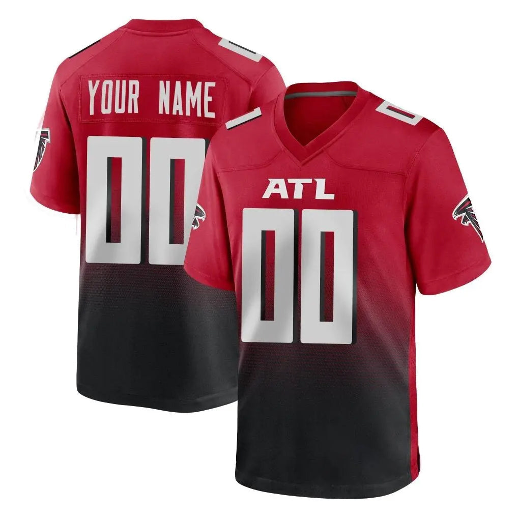 Pouc Custom A.Falcons Red Limited Home Game Any Name & Numbers Stitched Jerseys
