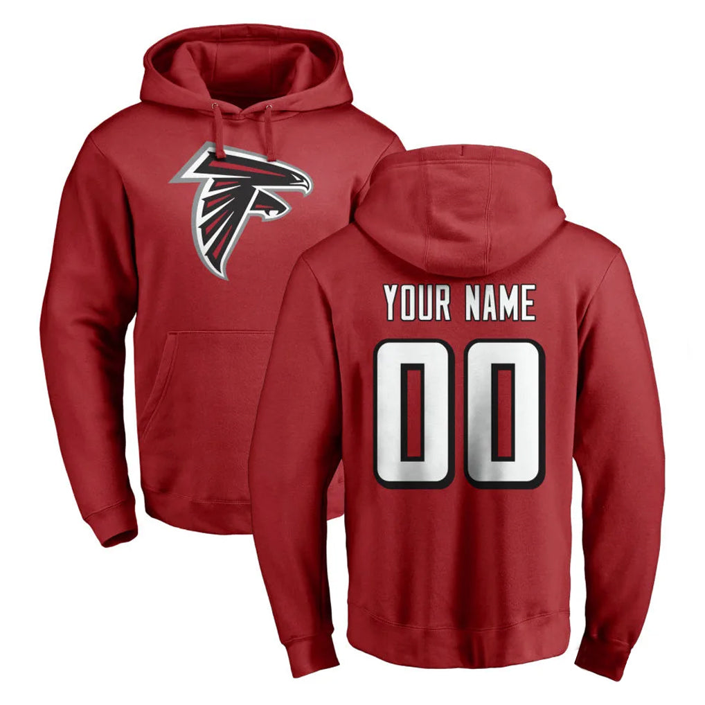 Pouc Custom A.Falcons Red Limited Hoodie Any Name & Numbers Stitched Jerseys