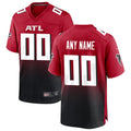 Pouc Custom A.Falcons Red Replica Home Game Stitched Jerseys