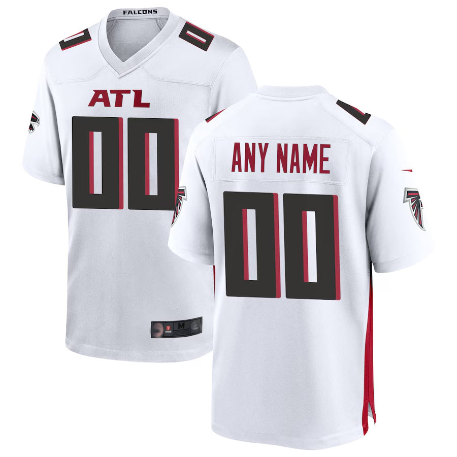 Pouc Custom A.Falcons White Home Game Stitched Jerseys