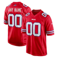 Pouc Custom B.Bills Red Alternate Game Stitched Jerseys