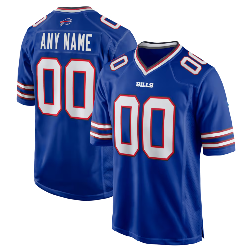 Pouc Custom B.Bills Royal Royal Game Stitched Jerseys