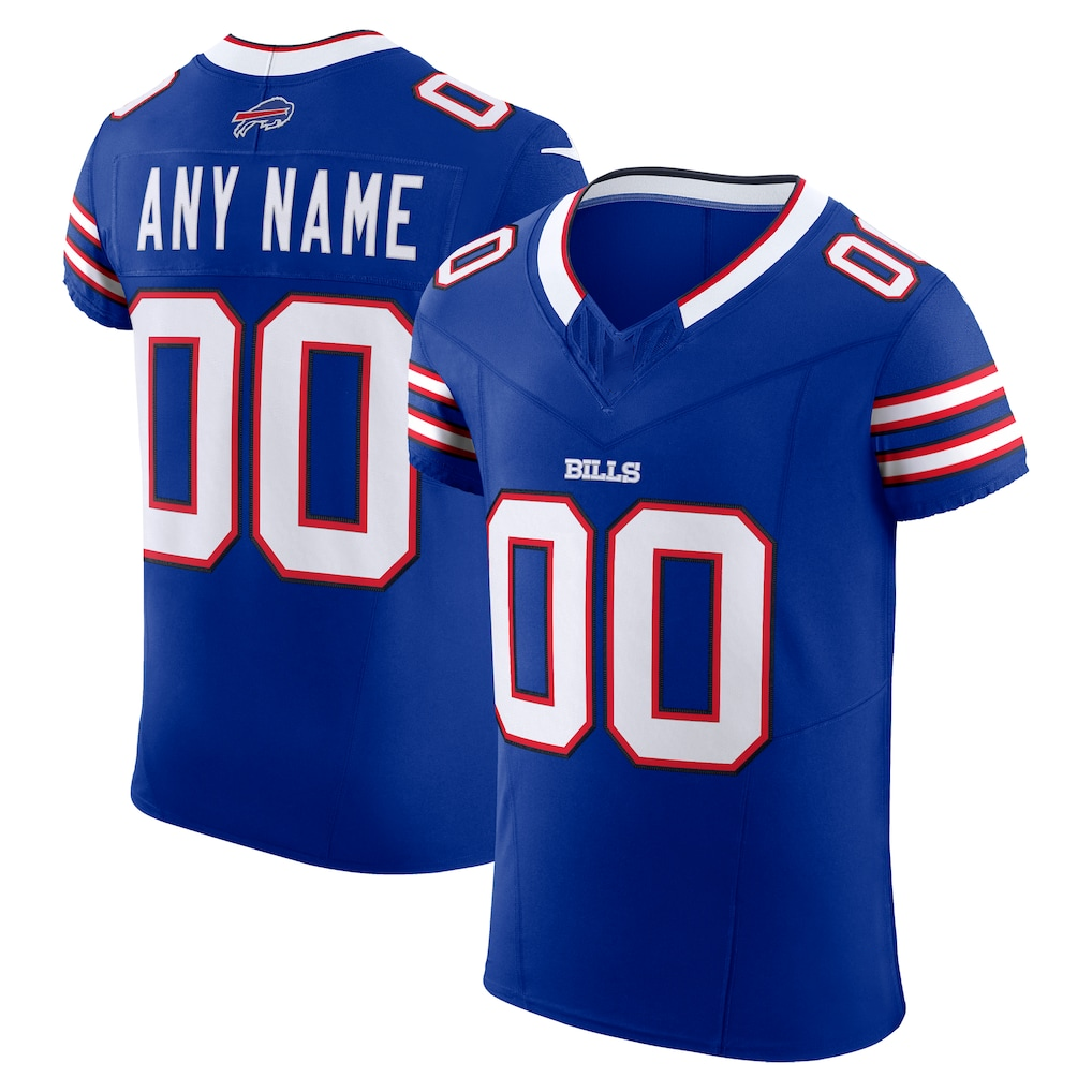 Pouc Custom B.Bills Royal Vapor F.U.S.E. Elite Stitched Jerseys