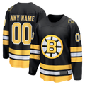 Pouc Custom B.Bruins Black Home Breakaway Stitched Jerseys