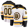 Pouc Custom B.Bruins White Away Breakaway Stitched Jerseys