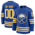 Pouc Custom B.Sabres Royal Home Premium Stitched Jerseys