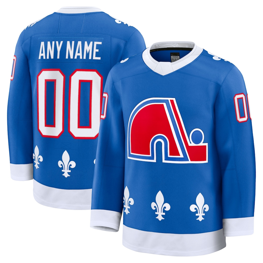 Pouc Custom C.Avalanche Blue Alternate Heritage Premium Jerseys
