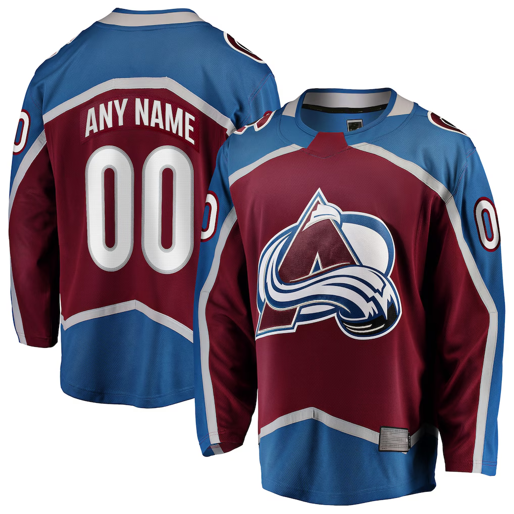Pouc Custom C.Avalanche Maroon Home Breakaway Jerseys
