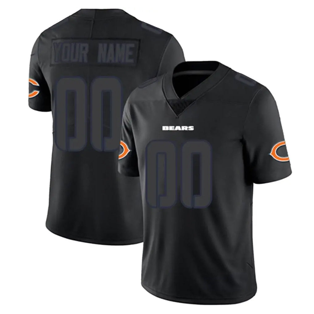 Pouc Custom C.Bears Black Impact Limited Game Any Name & Numbers Stitched Jerseys