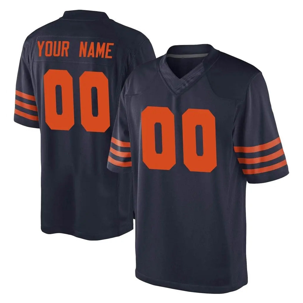 Pouc Custom C.Bears Navy Blue Alternate Game Any Name & Numbers Stitched Jerseys