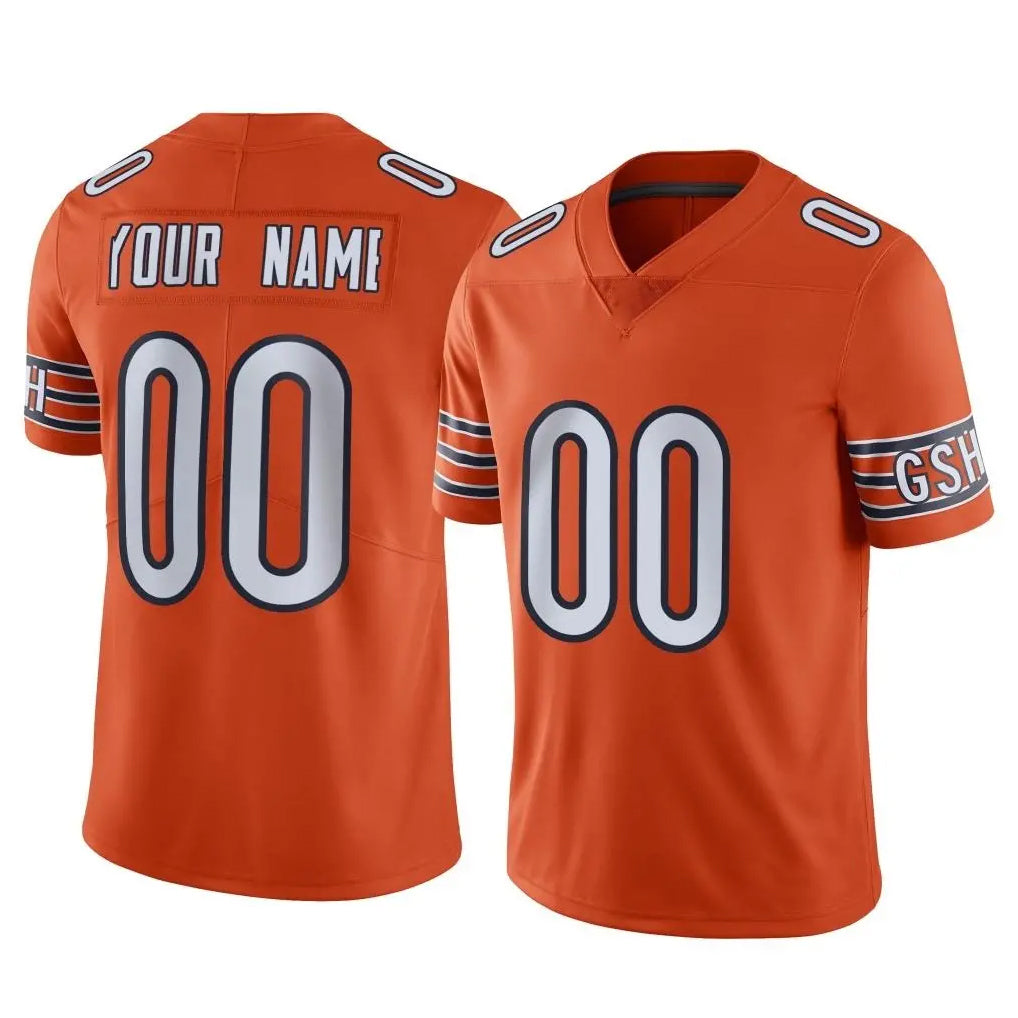 Pouc Custom C.Bears Orange Alternate Vapor Limited Home Game Any Name & Numbers Stitched Jerseys