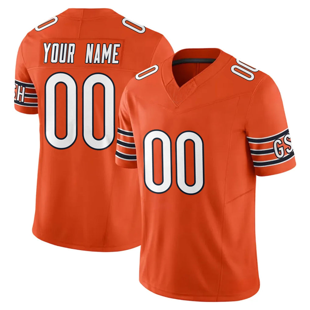 Pouc Custom C.Bears Orange Vapor F.U.S.E. Limited Home Game Any Name & Numbers Stitched Jerseys