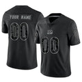 Pouc Custom C.Bengals Black Reflective Limited Game Any Name & Numbers Stitched Jerseys