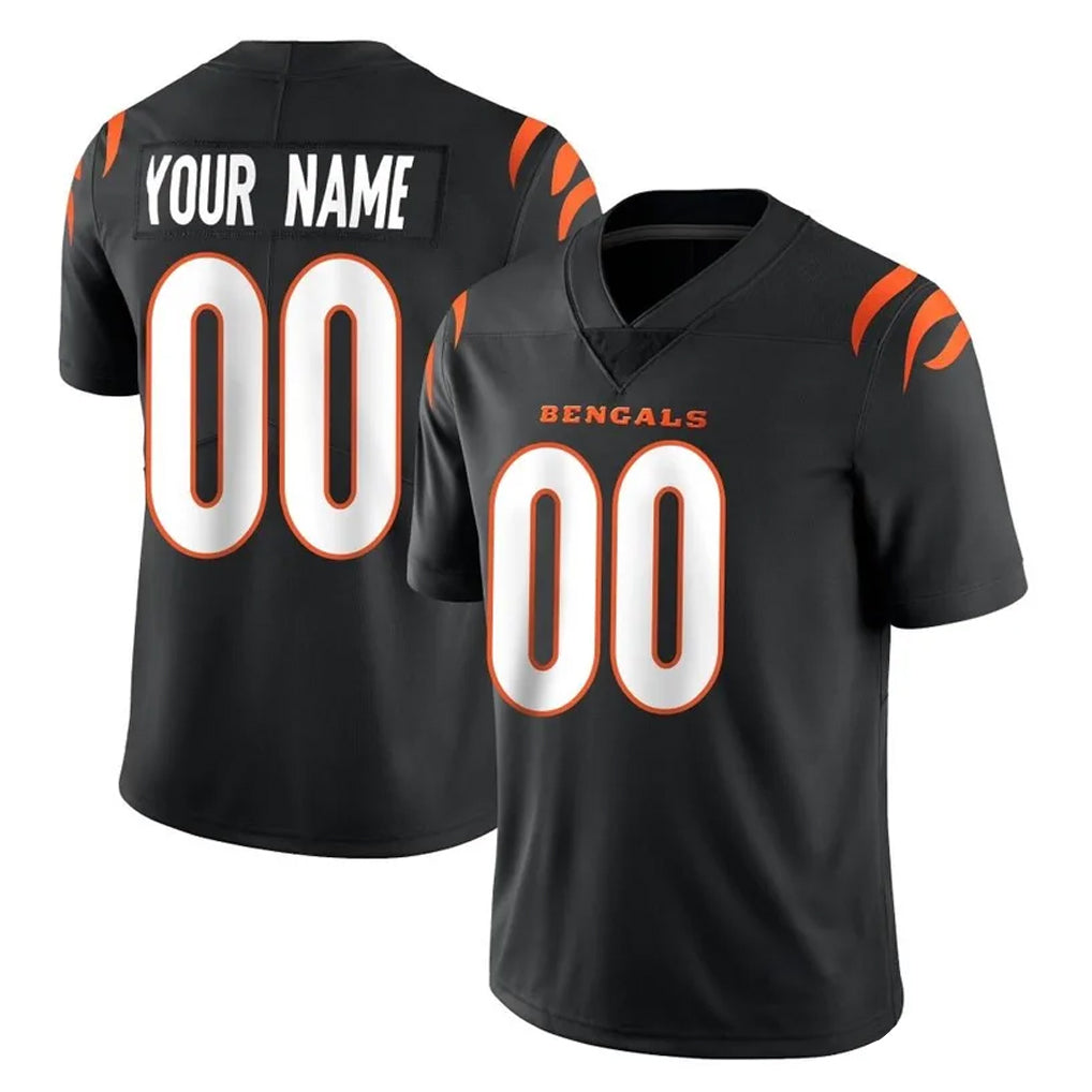 Pouc Custom C.Bengals Black Vapor Untouchable Limited Home Game Any Name & Numbers Stitched Jerseys