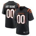 Pouc Custom C.Bengals Home Replica Game Football Jerseys - Black - Custom