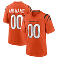 Pouc Custom C.Bengals Orange Alternate Game Stitched Jerseys