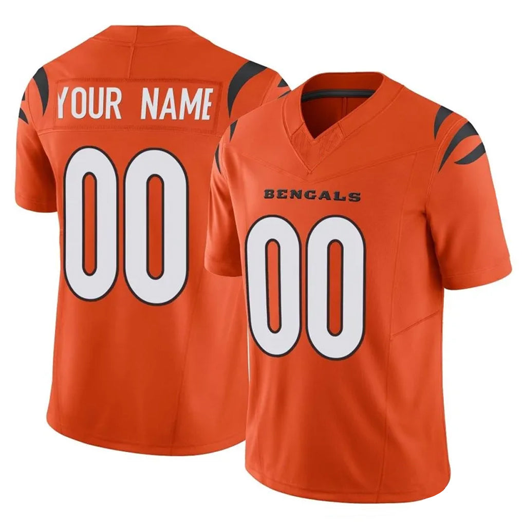 Pouc Custom C.Bengals Orange Vapor F.U.S.E. Limited Home Game Any Name & Numbers Stitched Jerseys
