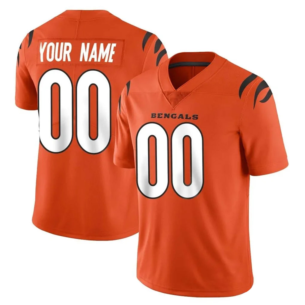 Pouc Custom C.Bengals Orange Vapor Untouchable Limited Home Game Any Name & Numbers Stitched Jerseys