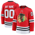 Pouc Custom C.Blackhawks Red Centennial Premium Jerseys