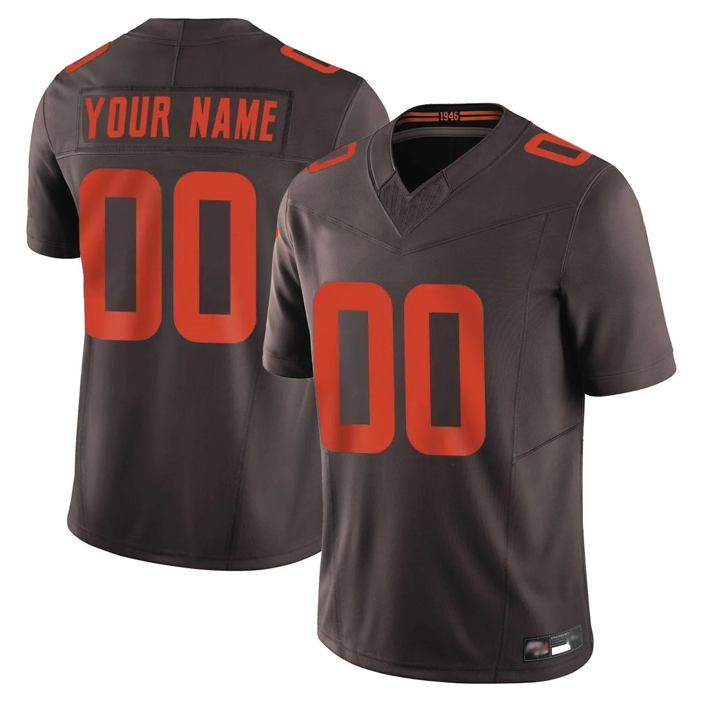 Pouc Custom C.Browns Brown Limited Vapor F.U.S.E. Alternate Game Any Name & Numbers Stitched Jerseys