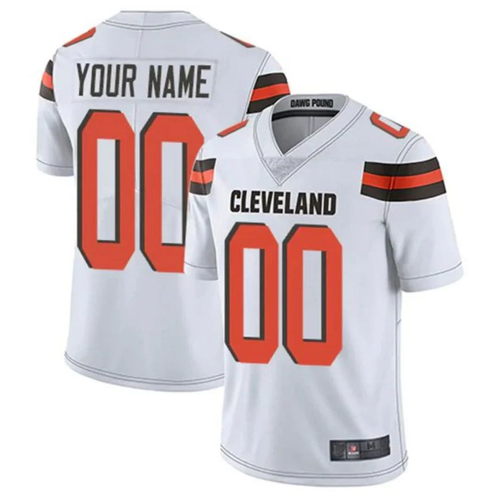 Pouc Custom C.Browns White Alternate Vapor Untouchable Limited Home Game Any Name & Numbers Stitched Jerseys