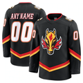 Pouc Custom C.Flames Black Alternate Premium Jerseys