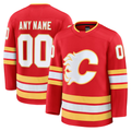 Pouc Custom C.Flames Red Home Premium Jerseys