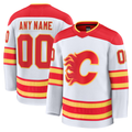 Pouc Custom C.Flames White Away Premium Jerseys