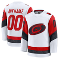Pouc Custom C.Hurricanes White Away Premium Stitched Jerseys