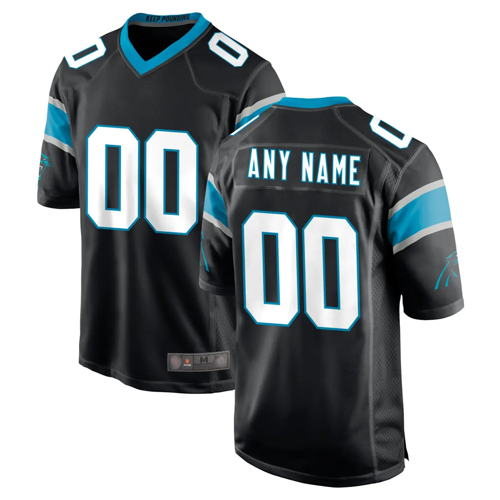 Pouc Custom C.Panthers Black Game Any Name & Numbers Stitched Jerseys
