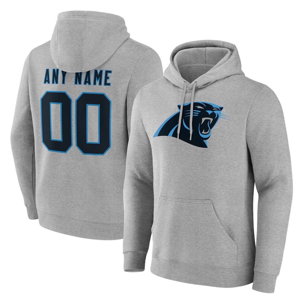 Pouc Custom C.Panthers Gray Salute to Service Hoodies Any Name & Numbers Stitched Jerseys
