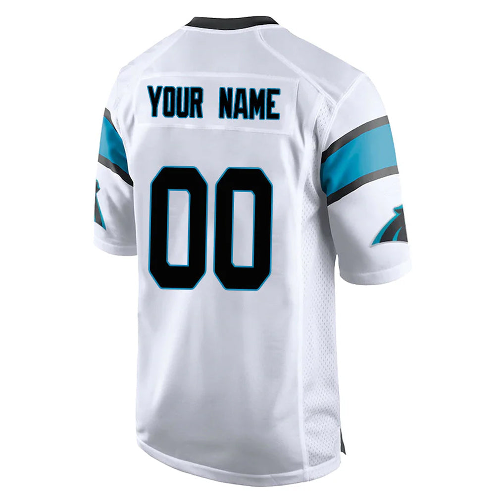 Pouc Custom C.Panthers White Game Any Name & Numbers Stitched Jerseys