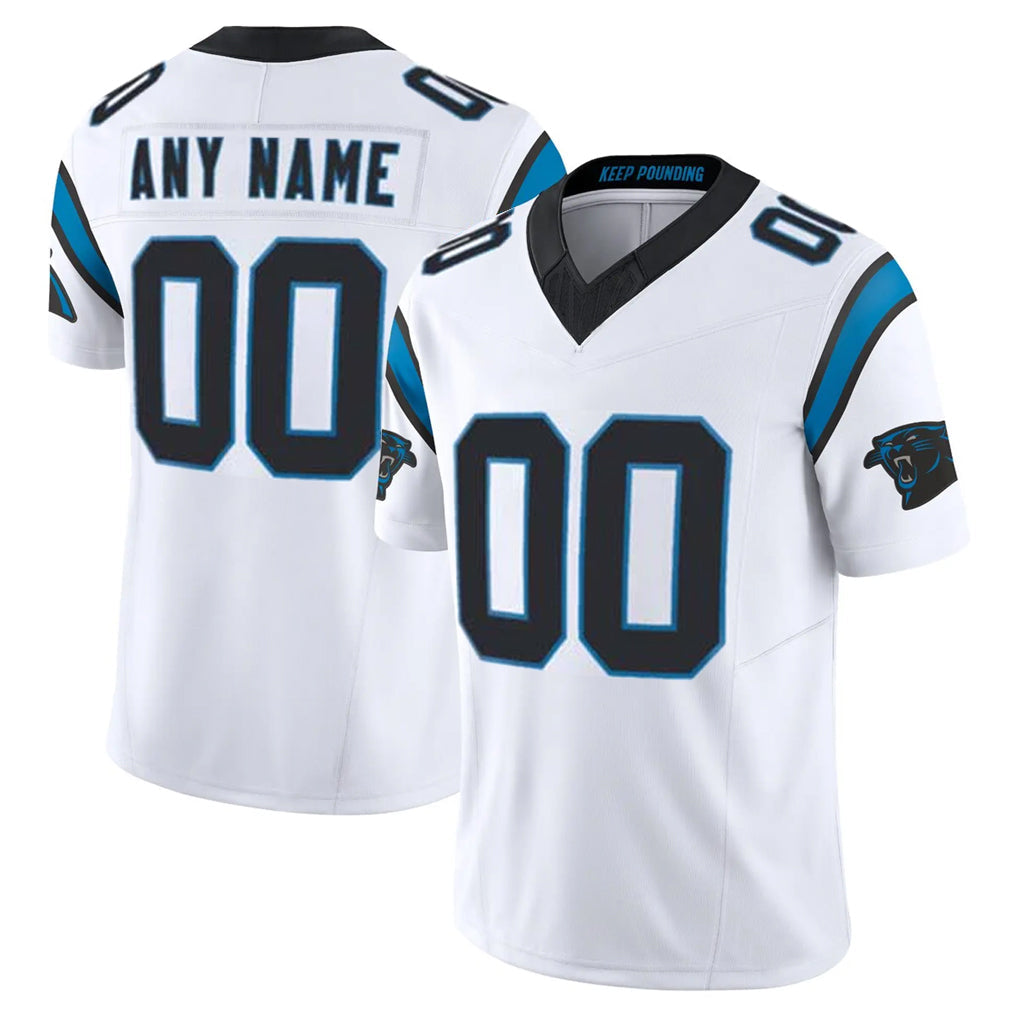 Pouc Custom C.Panthers White Vapor F.U.S.E. Limited Home Game Any Name & Numbers Stitched Jerseys