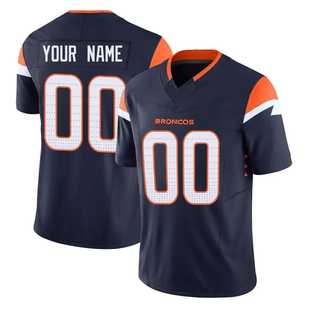 Pouc Custom D.Broncos Navy Limited Vapor F.U.S.E. Home Game Any Name & Numbers Stitched Jerseys