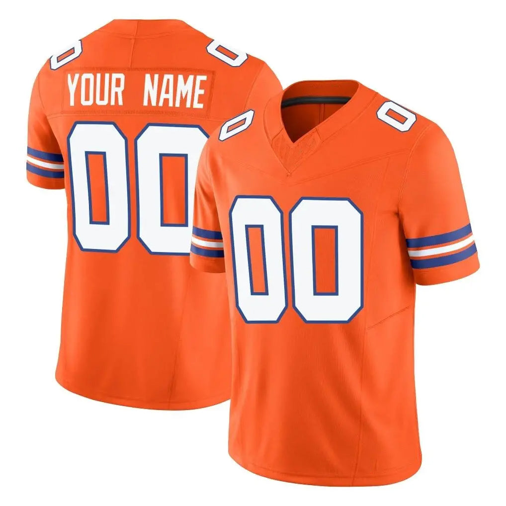 Pouc Custom D.Broncos Orange Limited Alternate Vapor F.U.S.E. Throwback Game Any Name & Numbers Stitched Jerseys