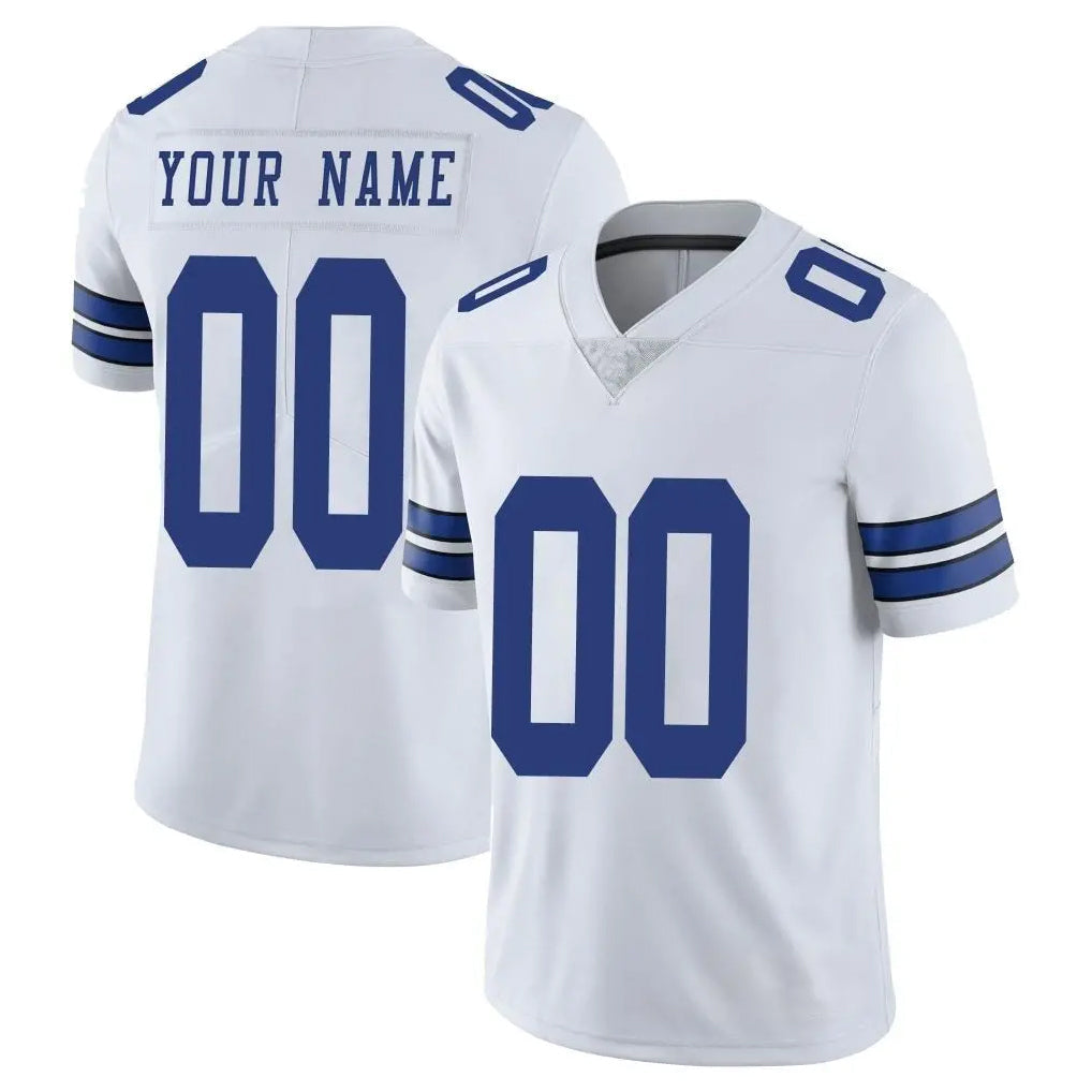 Pouc Custom D.Cowboys White Vapor Untouchable Limited Home Game Any Name & Numbers Stitched Jerseys