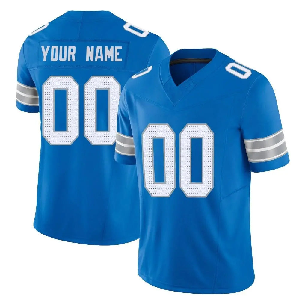 Pouc Custom D.Lions Blue Limited Vapor F.U.S.E. Alternate Home Game Any Name & Numbers Stitched Jerseys