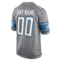 Pouc Custom D.Lions Gray Replica Game Stitched Jerseys