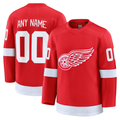 Pouc Custom D.Red wings Red Home Premium Jerseys