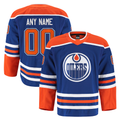 Pouc Custom E.Oilers Royal Home Authentic Pro Jerseys