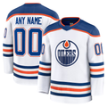 Pouc Custom E.Oilers White Away Premium Jerseys
