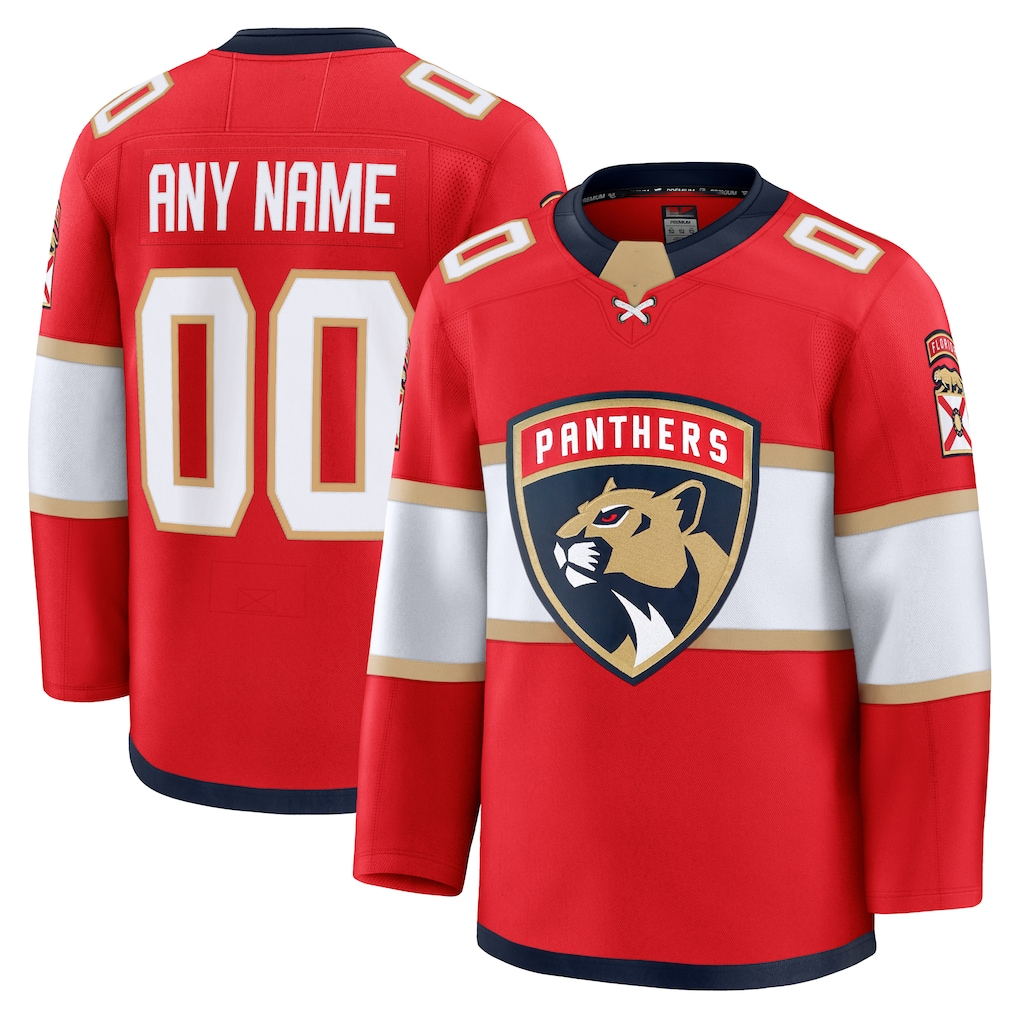 Pouc Custom F.Panthers Red Home Premium Jerseys