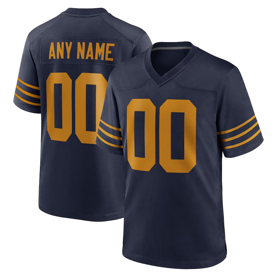 Pouc Custom GB.Packers Navy The 1923 Classic Game Stitched Jerseys