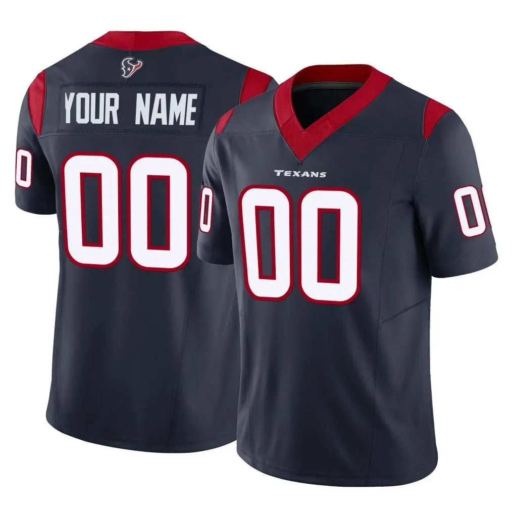 Pouc Custom H.Texans Navy Limited Vapor F.U.S.E. Home Game Any Name & Numbers Stitched Jerseys