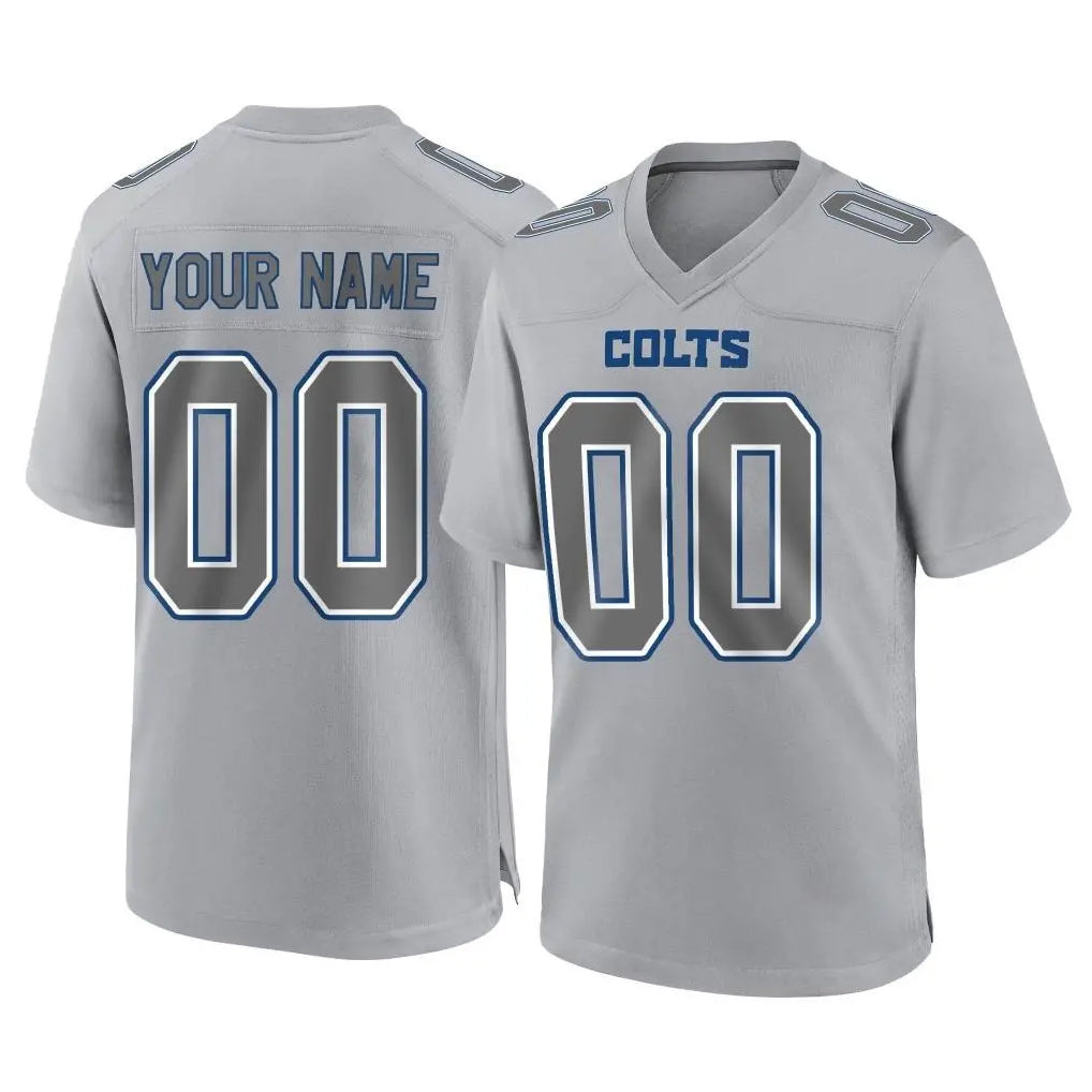 Pouc Custom IN.Colts Gray Atmosphere Fashion Home Game Any Name & Numbers Stitched Jerseys