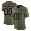 Pouc Custom IN.Colts Olive 2025 Salute To Service Limited Game Any Name & Numbers Stitched Jerseys